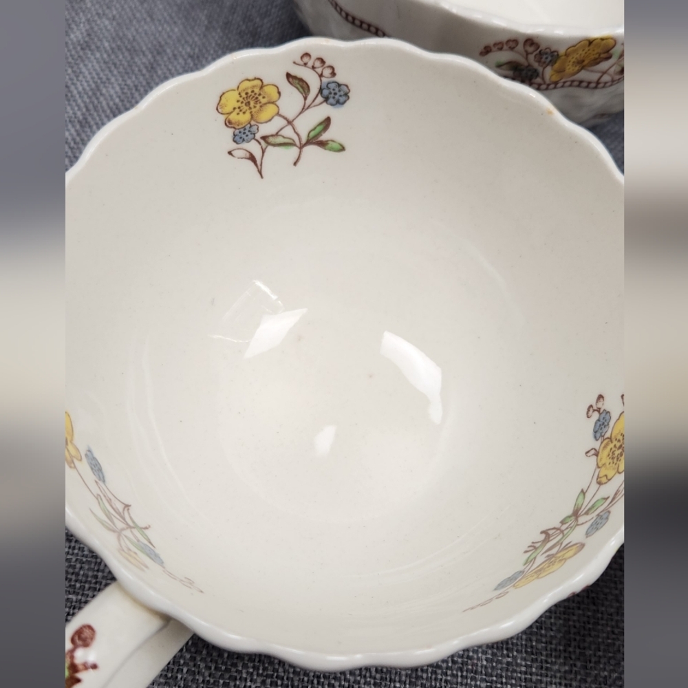 Vintage Copeland "Buttercup" Spode England Tea Cup Set Of 6 Various Condition - Picture 5 of 10